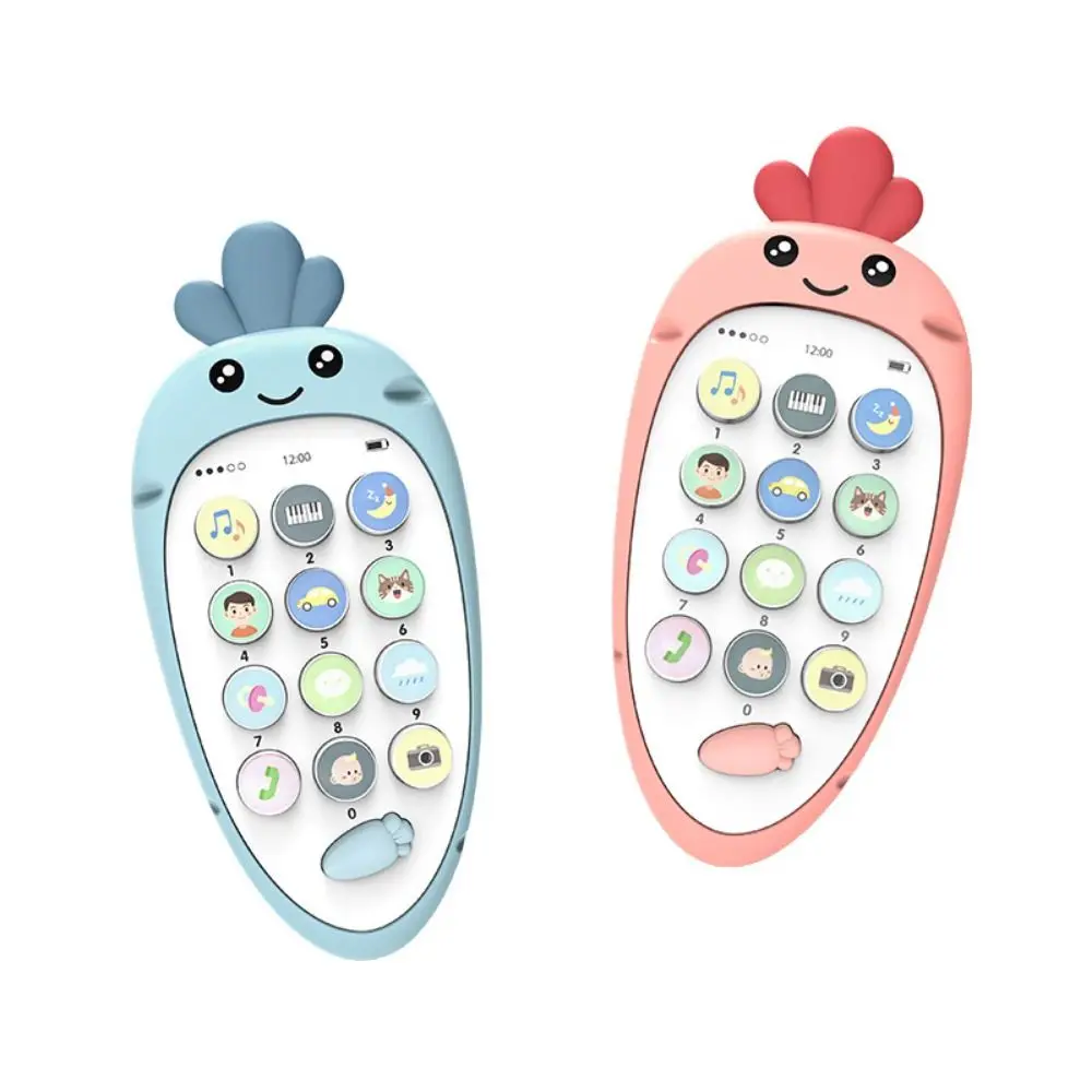 Simulation Phone Electronic Baby Cell Phone Toy Voice Toy Silicone Phones Musical Toys Music Safe Control Music Sleeping Toy