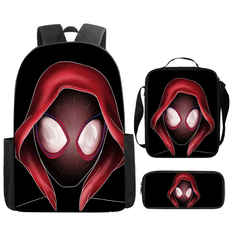 Marvel Comics Spider-Man Backpack Student Manga Cool Schoolbag Large Capacity Cartoon Fashion Light Backpack School Lunch Bag