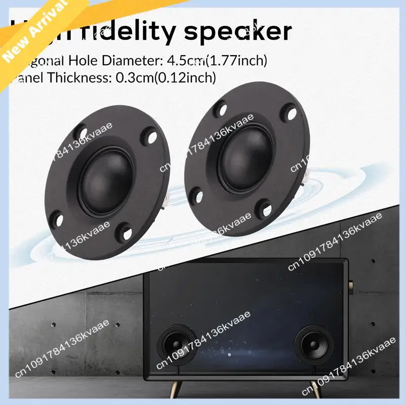M01K Tweeter Speaker 6 Ohm 30W Hifi Soft Dome Silk Film Treble Loudspeaker  Toothed Heat Sink 2Pcs