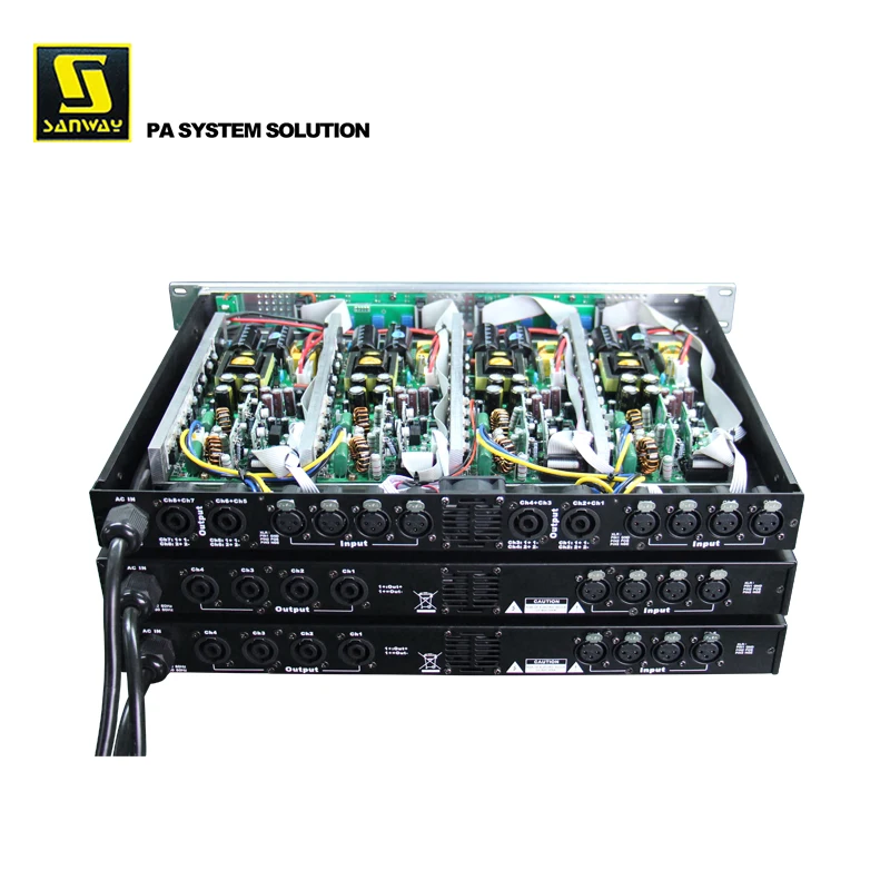 

DA2004 200W 4-Channel 1U Digital Class D Power Amplifier for Professional Audio Video & Lighting