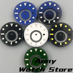 30.9mm Sterile Watch Dial Luminous Date Window fit for MingZhu 5833 Movement mens Watch