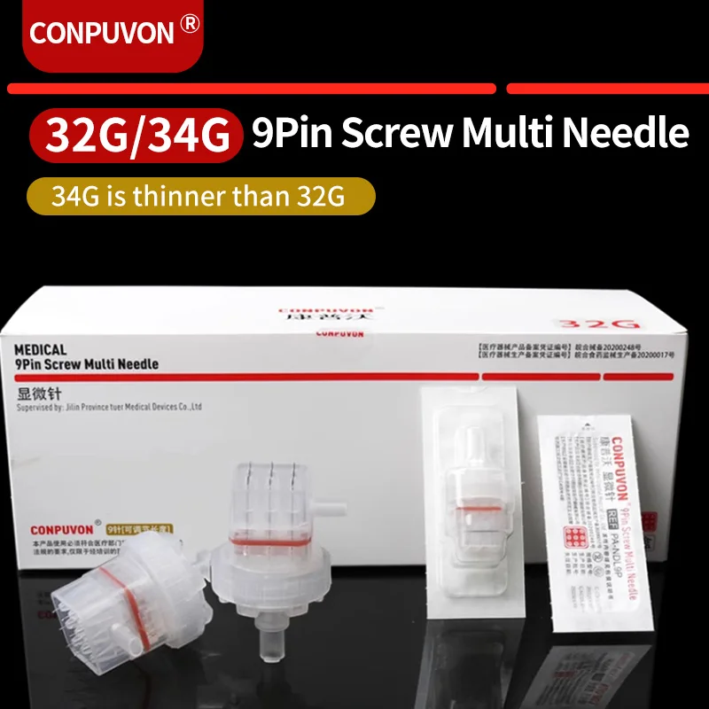 32G/34G Medical Disposable Nine Needle Head Pain free Beauty Ultra fine Connection Machine Ultra fine Nine Needle