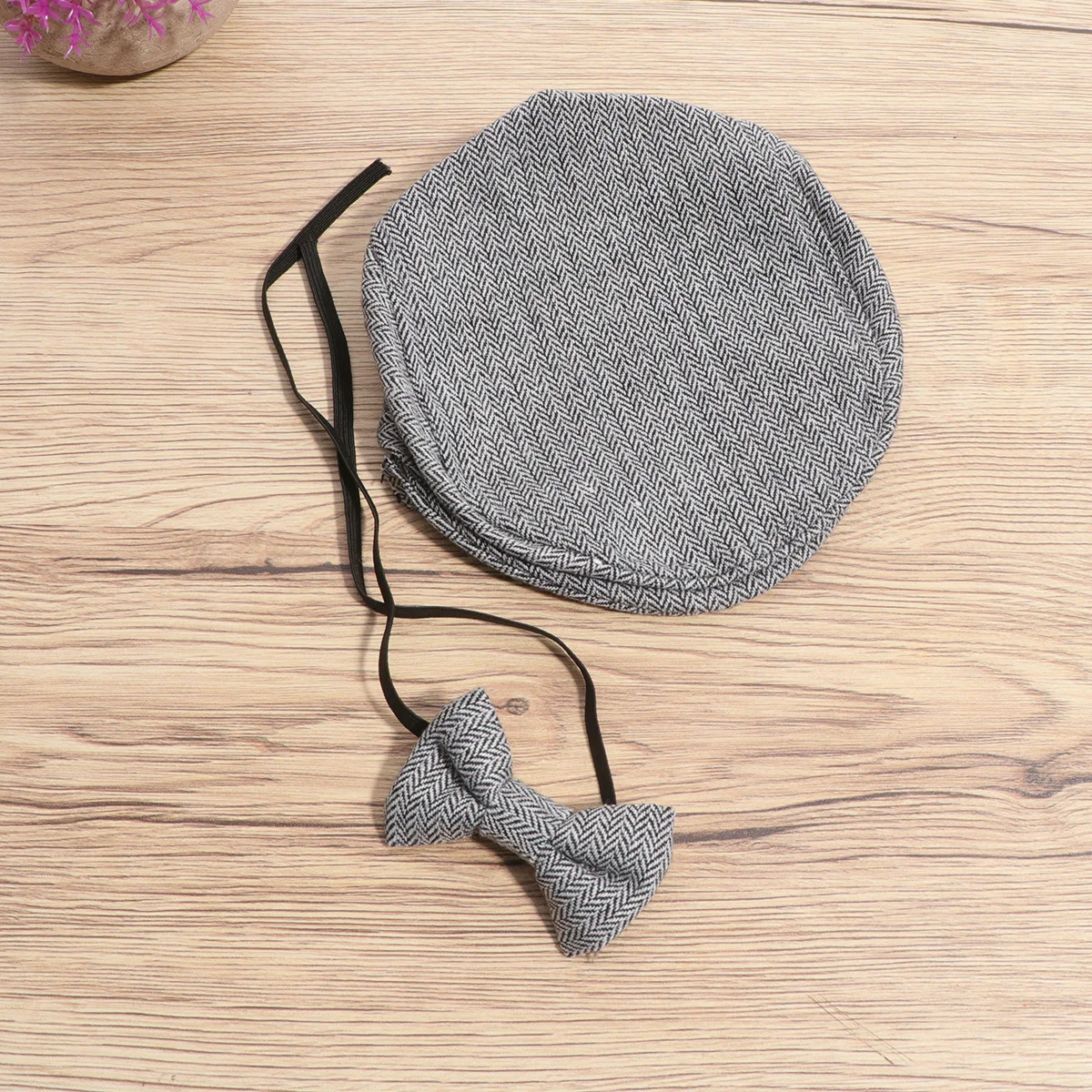 

Baby Photo Props Cotton Costume Hats Gentleman Bow Tie Newborn Boy Outfits Photo Shooting Accessories Baby Gentlemen Cap