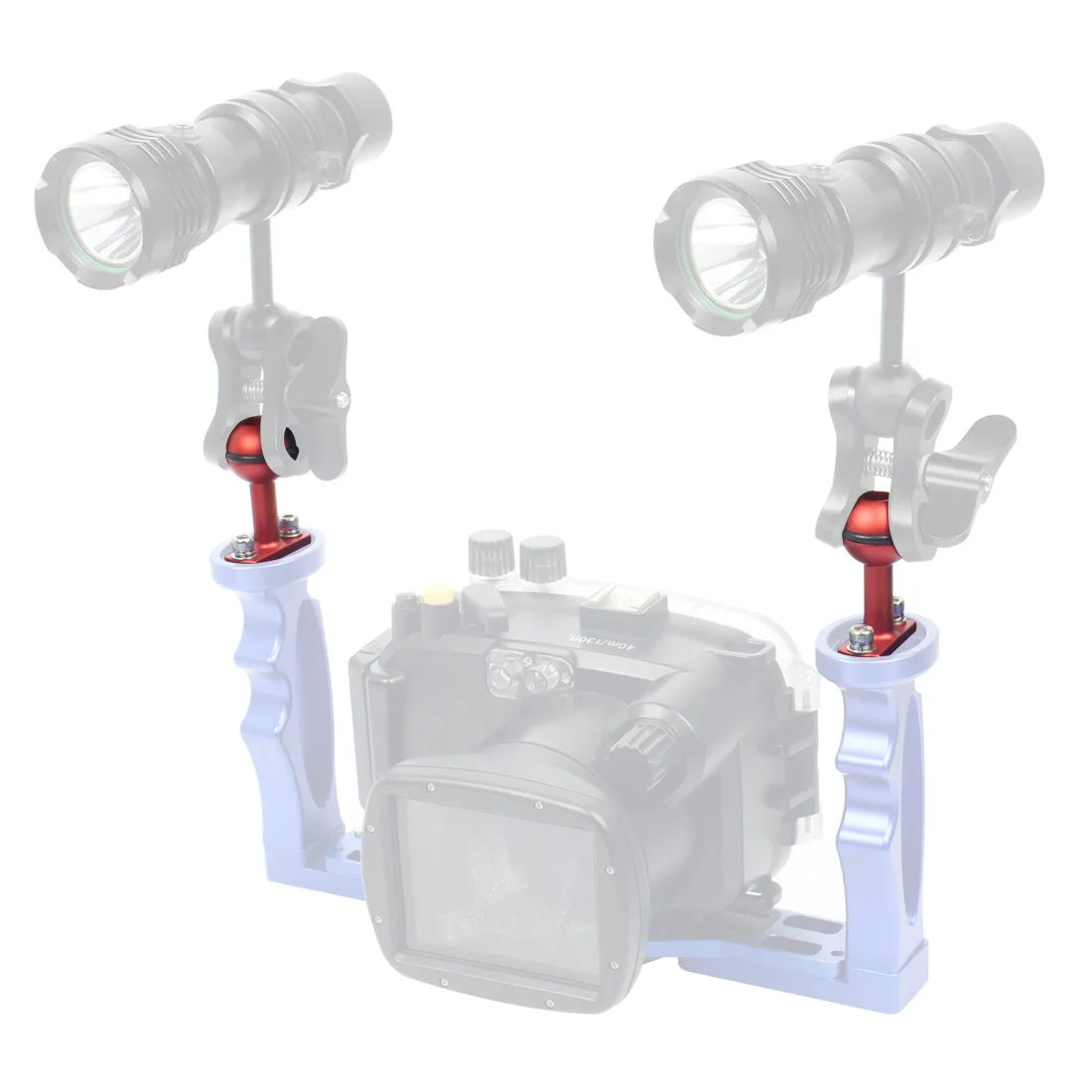 1-Zoll-Kugelkopf-Montageadapter auf 1/4 M5-Schraube für GoPro 13 für DJI Osmo360 Kamera zum Tauchen, Fülllicht-Armfach – Detail 24