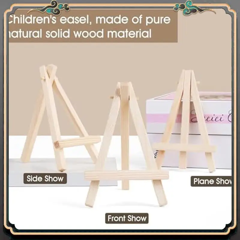 

Reliable-80Pcs 5 Inch Wooden Easel. Business Cards, Display Photos, Small Canvases, Classroom DIY Arts And Crafts