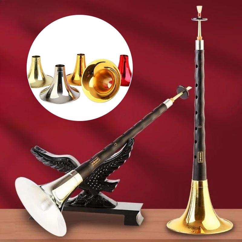 

Деревянный Suona D Key, традиционный средний Suona для взрослых, начинающих, выдувной рог, китайский этнический духовой музыкальный инструмент