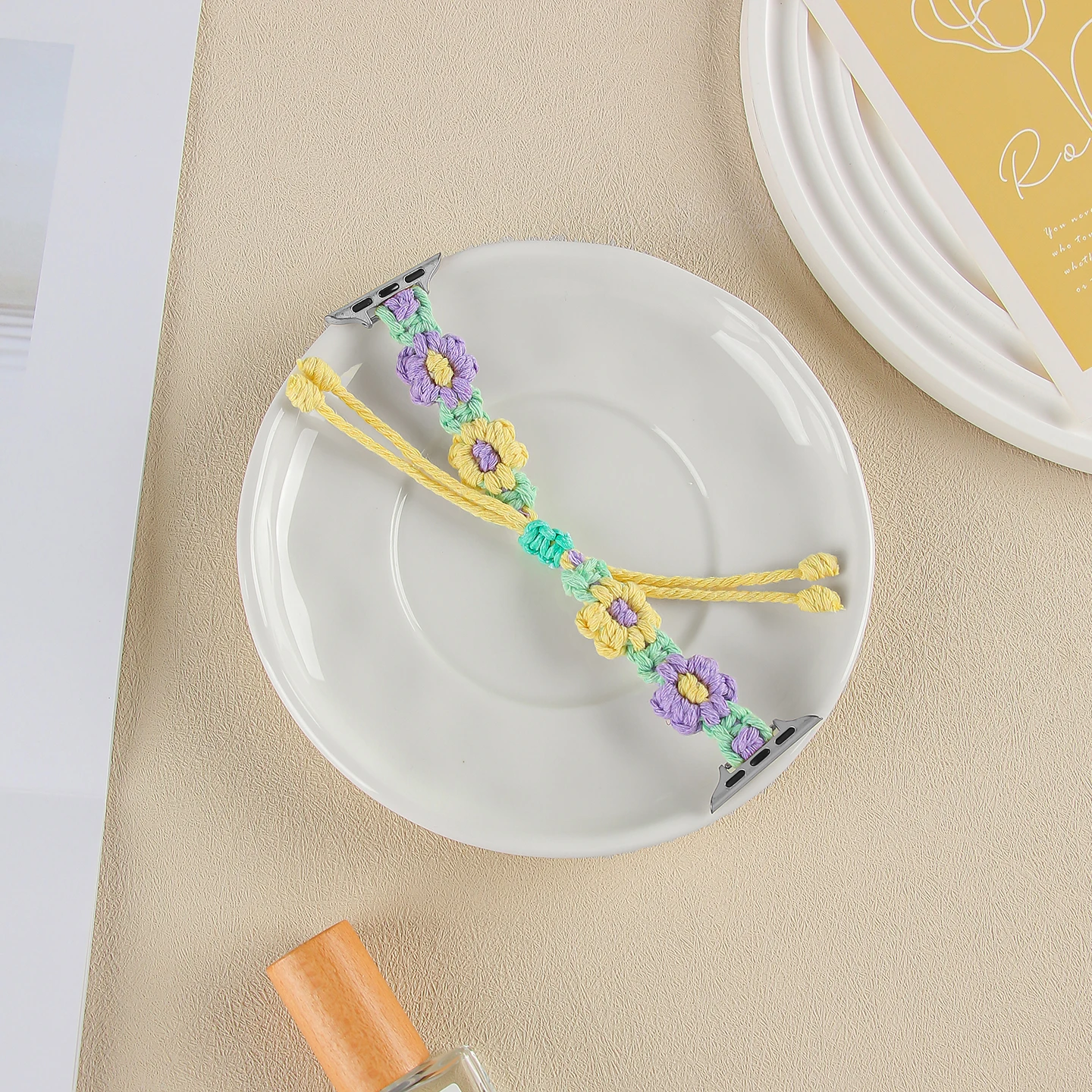 حبل مضفر ممتاز لساعة أبل للنساء 10/9/8/7/6/5/4/3/ 38 مم 40 مم 41 مم 42 مم 44 مم 45 مم 46 مم