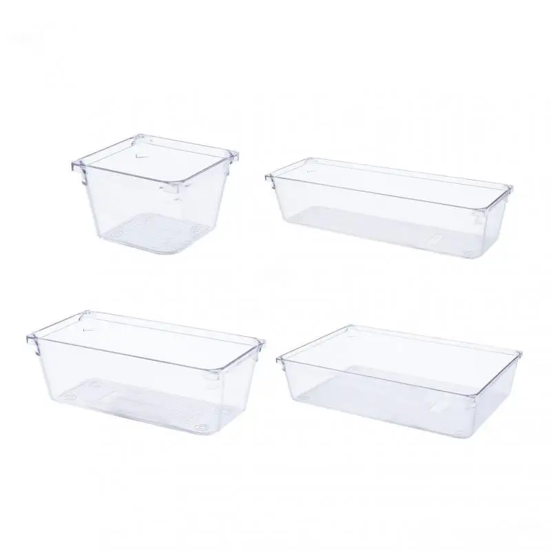 Storage Box Transparent Plastic Desk Storage Box Drawer Organizers Jewelry Makeup Organizer Small Things Home Storage