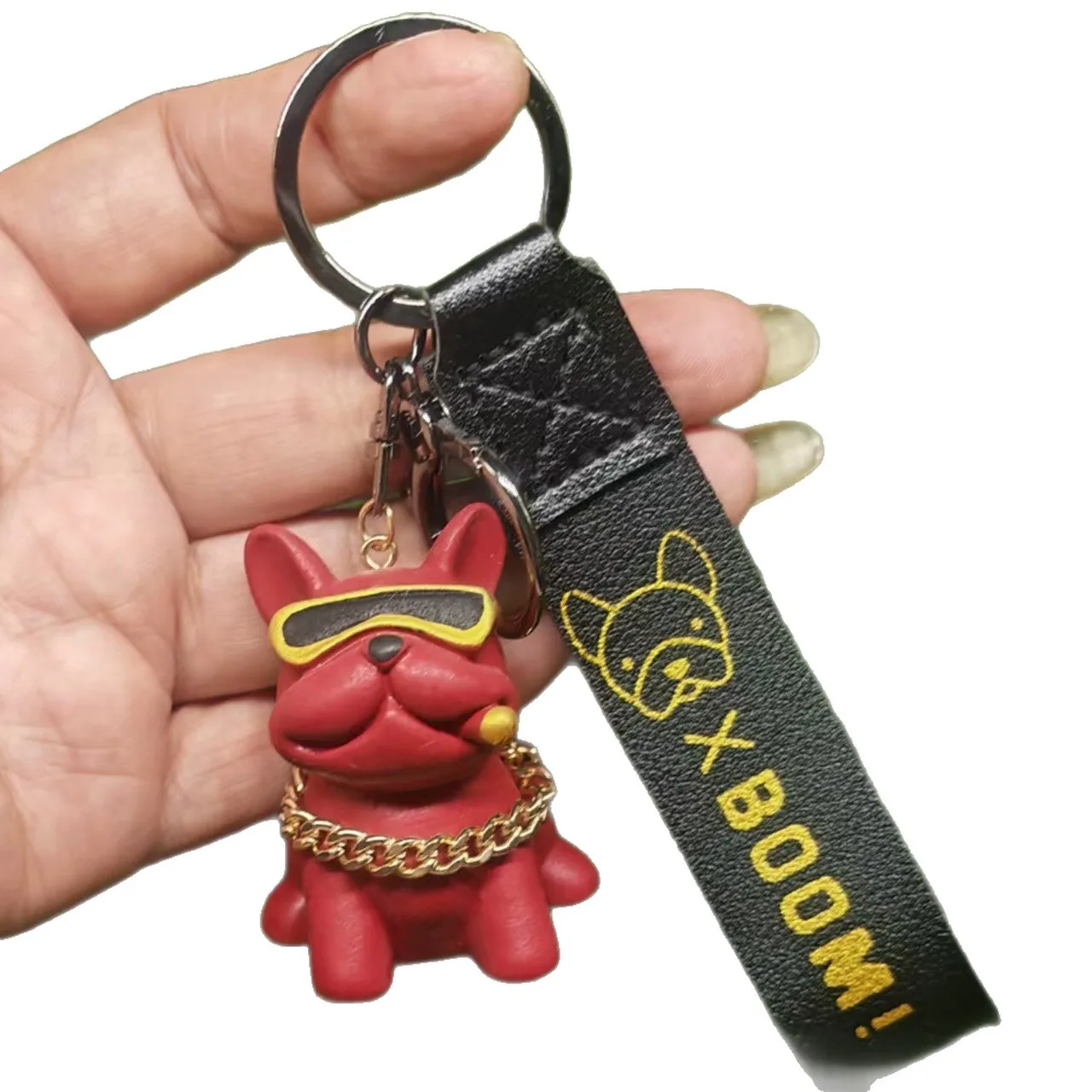 新しい漫画ブルドッグ装飾品オリジナル超クールなカーアクセサリー装飾かわいいブルドッグアクセサリー人形