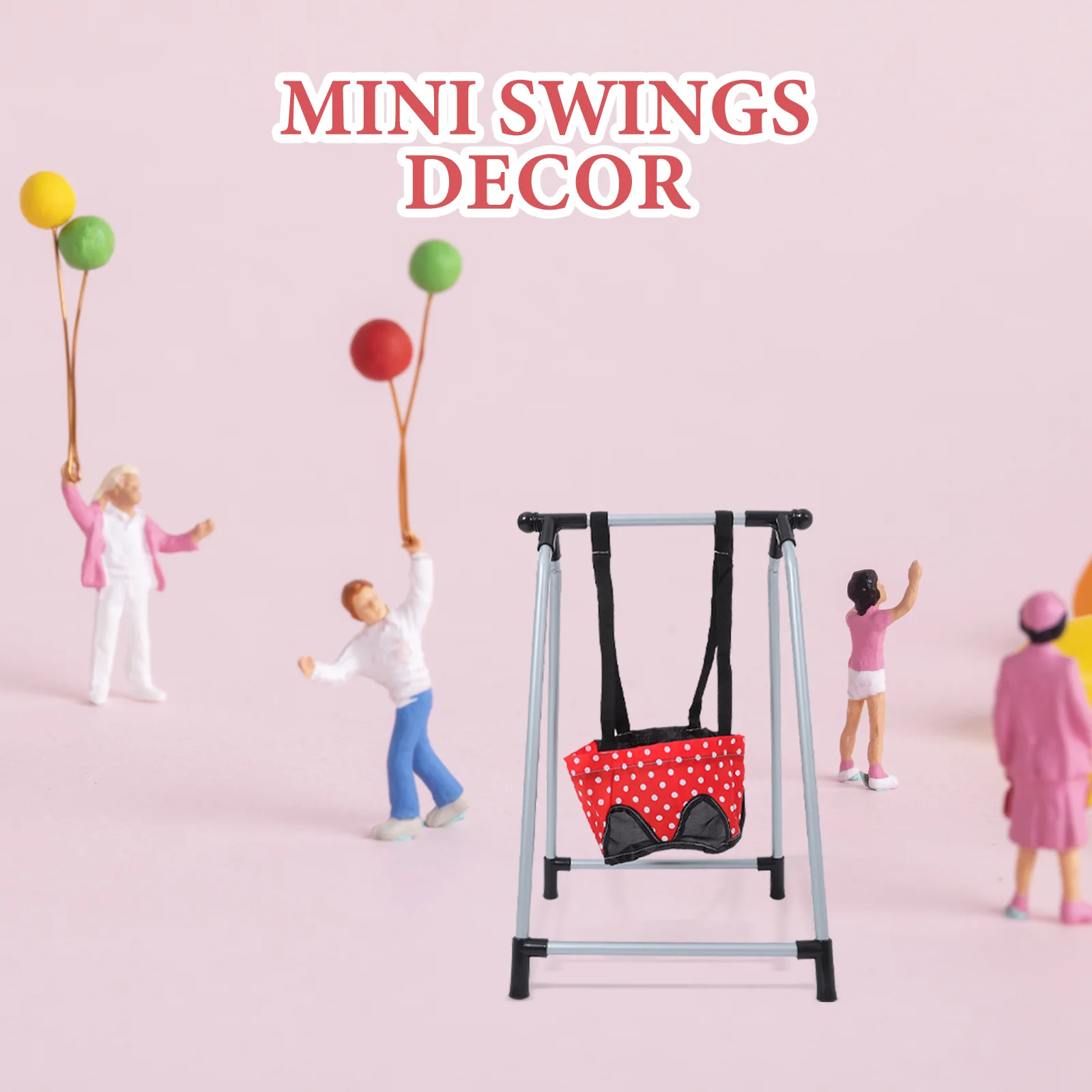 Mini-balançoire pour filles, accessoires de simulation, décor de petites poupées pour enfants