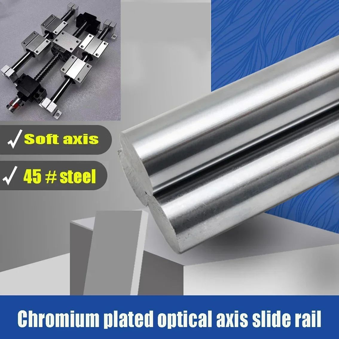 1Pcs 3D Printer Optical Axis 4/5/6/718/10/12/13/14/15-28mm Linear Axis 3D Printer Parts Cylinder Chrome Lined Rod Flexible Shaft