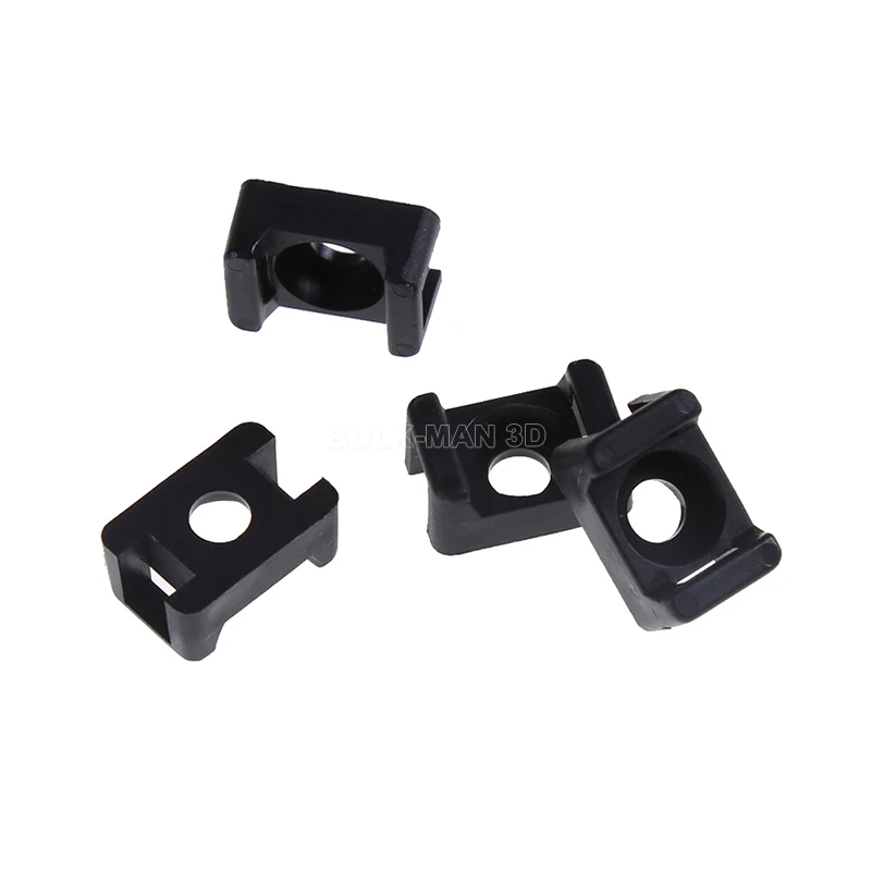 50pcs/Lot Cable Saddle Cable Tie Holders Pack for the Cables on V-Slot/T-Slot Aluminum Profiles and Mounting Plates