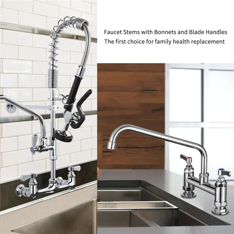 

MOPHE-T&S Brass Faucet Spindle Assembly Kit Commercial Sink Faucet Parts Replaces 002713-40 & 002714-40