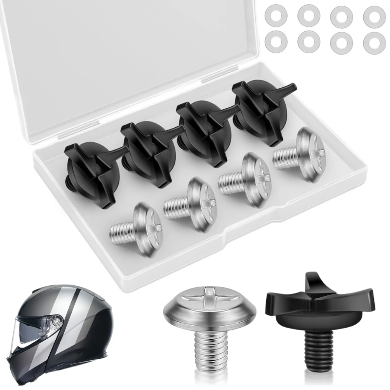 Motorcycle Helmets Attachment Screws With Rubber Washers, & With Locking Screws Essential Helmets Mounting Accessories