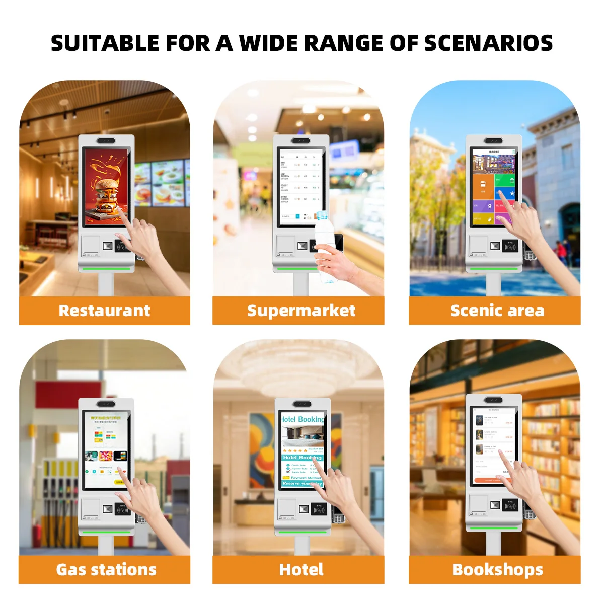 طلب الطعام والدفع في السوبر ماركت. آلة طلب الخدمة الذاتية - آلة متكاملة تعمل باللمس لـ #4