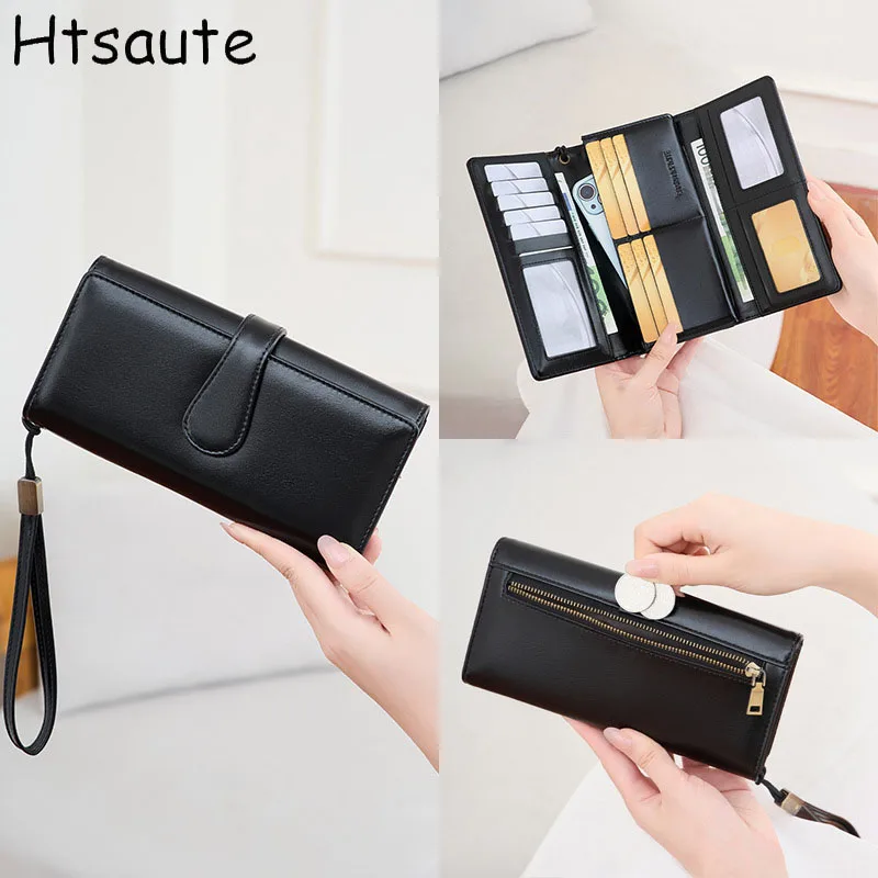 women's-fashion-elegant-pu-leather-long-wallets-colorful-stripe-stitching-zipper-pocket-card-holder-bifold-billetera-hombre