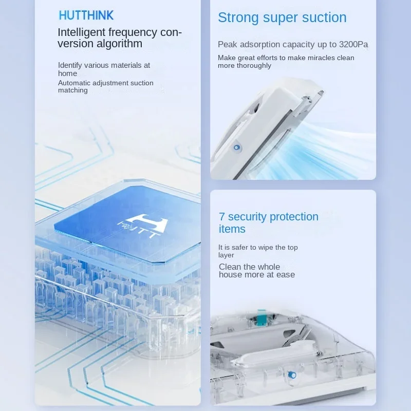 Hutt-Robot nettoyeur de vitres électrique W8, pour la maison, auto, planification rapide et intelligente, nettoyeur de livres, aspirateur, nouvelle version mondiale