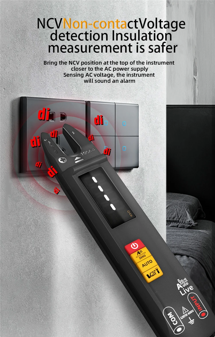 Digital Clamp Meter Fork LCD Screen Display 3 Integrated Function Automatic Recognition Intelligent Burning Function