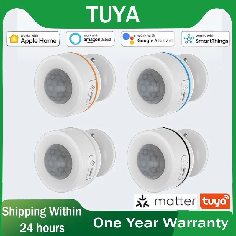

Tuya PIR Motion Sensor Wireless Human Body Motion Infrared Detector Tuya Matter PIR Detector Motion Sensor Work With HomeKit