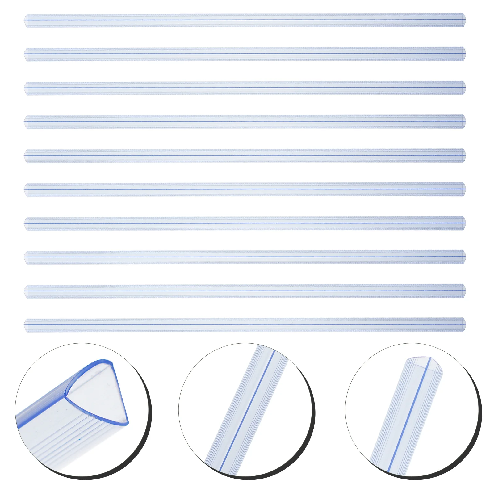 10 Pcs Clips Plastic Binder Sliding Bar Bookbinding Slide Stationery Supplies Binders