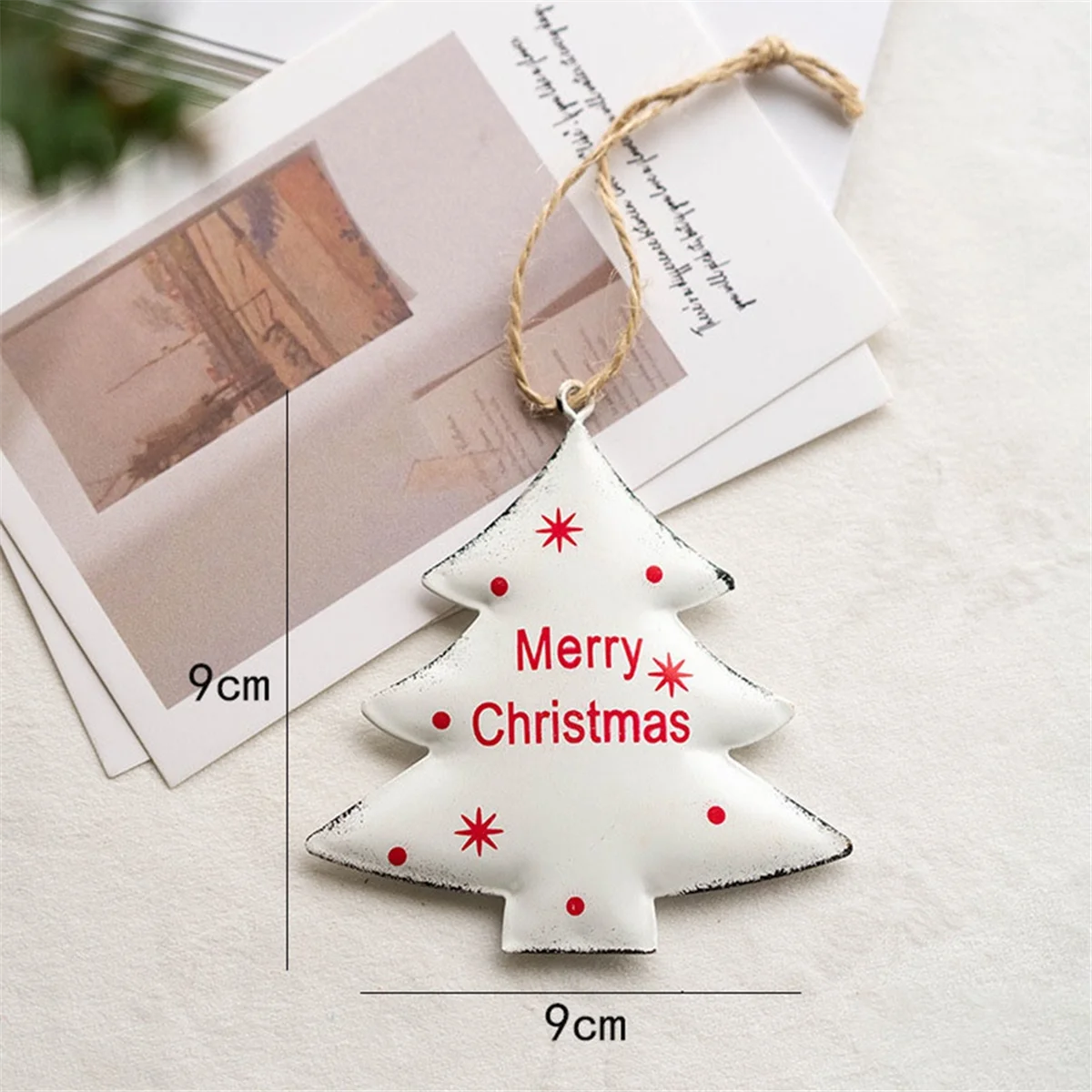 Wrought Iron Christmas Tree Pendant Star Bell Christmas Home Decoration Pendant A