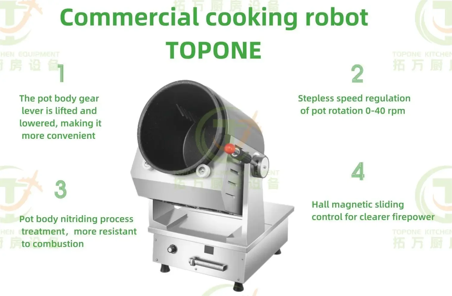 Robô inteligente do cozinheiro da rotação 360 da máquina de cozimento do tambor para restaurantes fornecidos 220v 5kw economia de energia