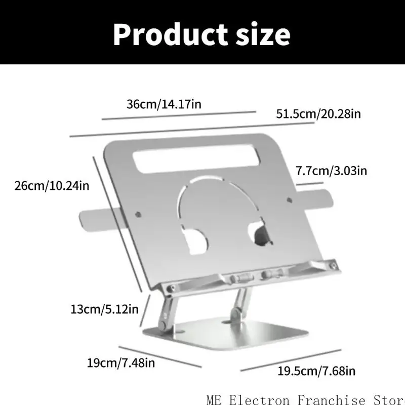 T5EA قابلة للتعديل من الألومنيوم المحمول حامل للمكتب الناهضات القابلة للطي 10 17 بوصة