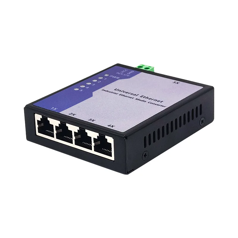 

Industrial 5 Port Ethernet Switch 10/100Mbps Unmanaged DIN-rail Mounting Network Switch