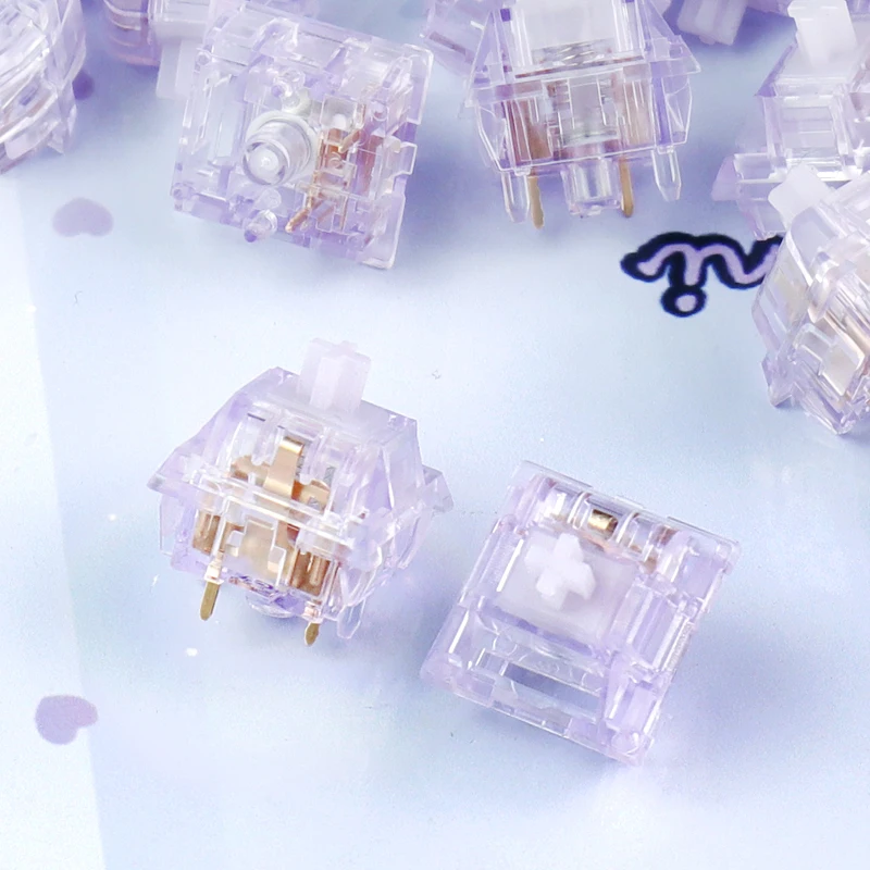 

Purple Topaz Switch Linear Switch 28g 37g 45g for Gaming Mechanical Keyboard Factory Lubed 5pin PA12 U5
