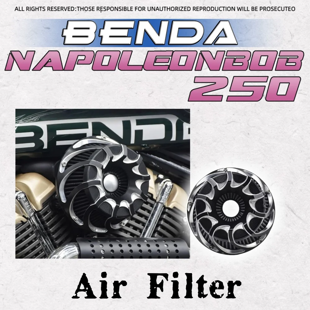 

For BENDA Napoleonbob 250 left and right vintage turbo air filter air filter engine decoration for benda napoleonbob 250