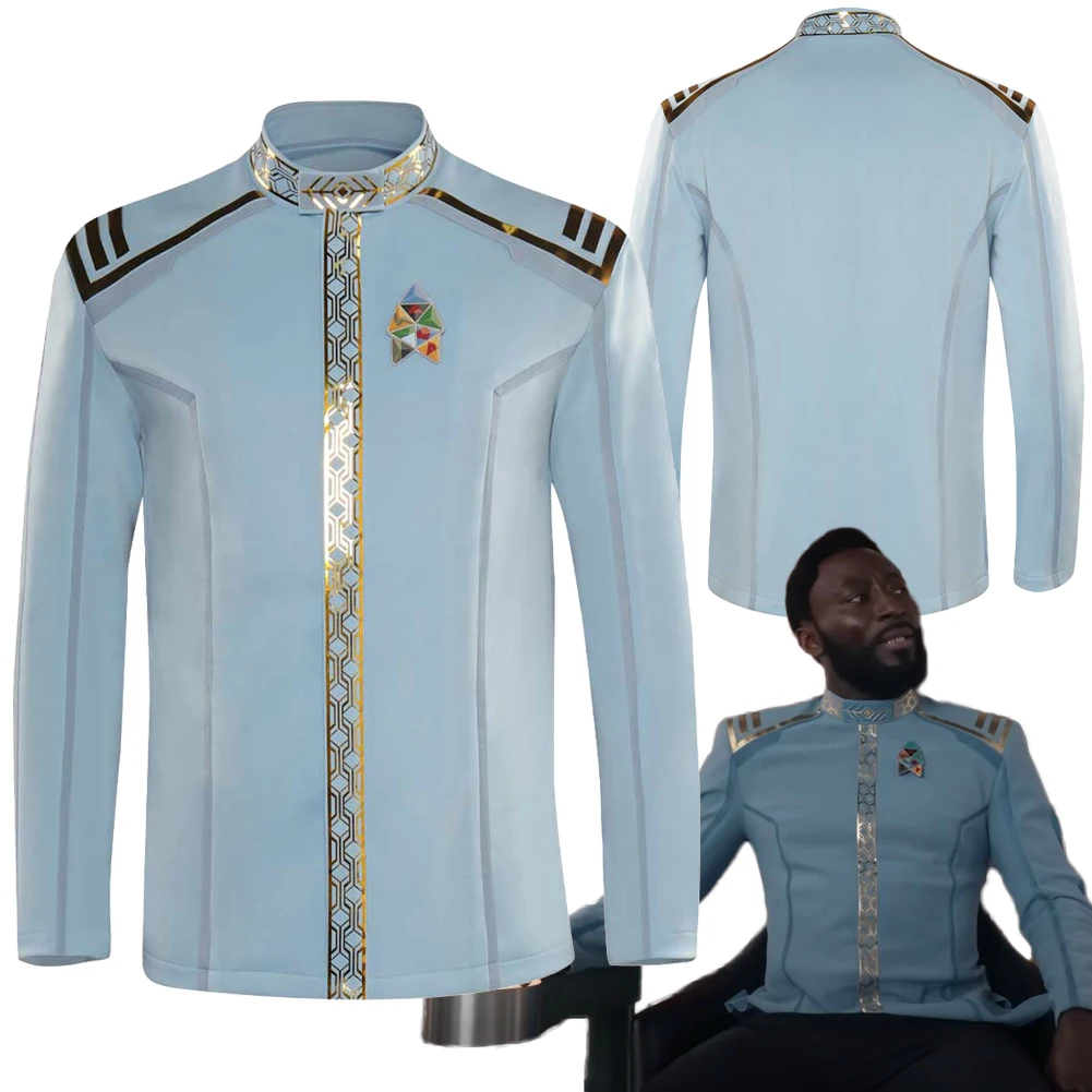 M Benga Cosplay Fantasy Blue Uniform TV Strange New Worlds Costume Disguise Adult Men Cosplay Roleplay Fantasia Outfits Male