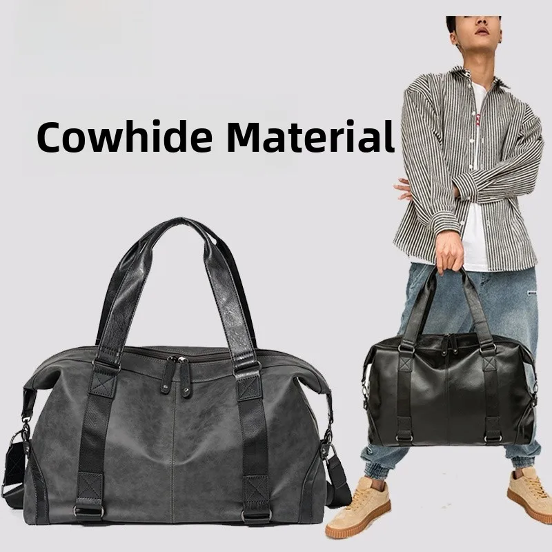 

Кожаная ручная дорожная сумка, мужская ручная кладь, большой дорожный чемодан Capaci, сумка для фитнеса, дорожная сумка для бизнеса