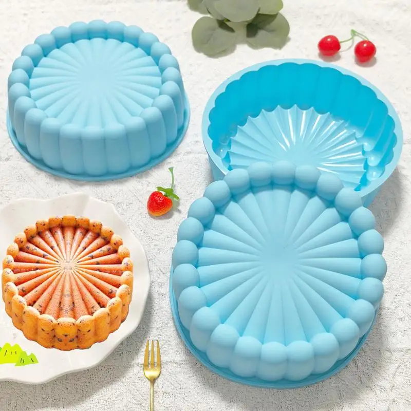 Large Sunflower Cake Silicone Mold Baking Tray Circular Chocolate Jelly Mould DIY Dessert Pudding Making Birthday Gift Bakeware view 5