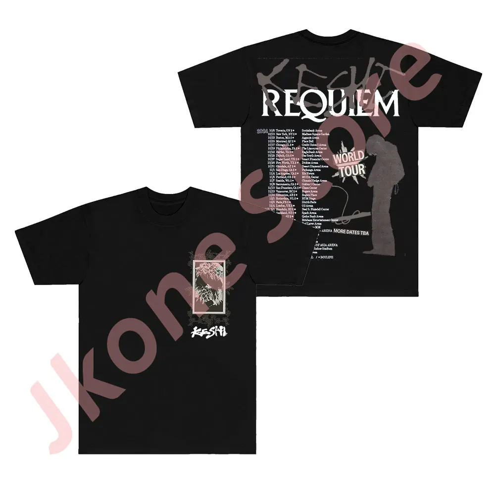 

Футболки Keshi Requiem World Tour Merch для косплея, женская и мужская модная повседневная футболка с круглым вырезом и коротким рукавом