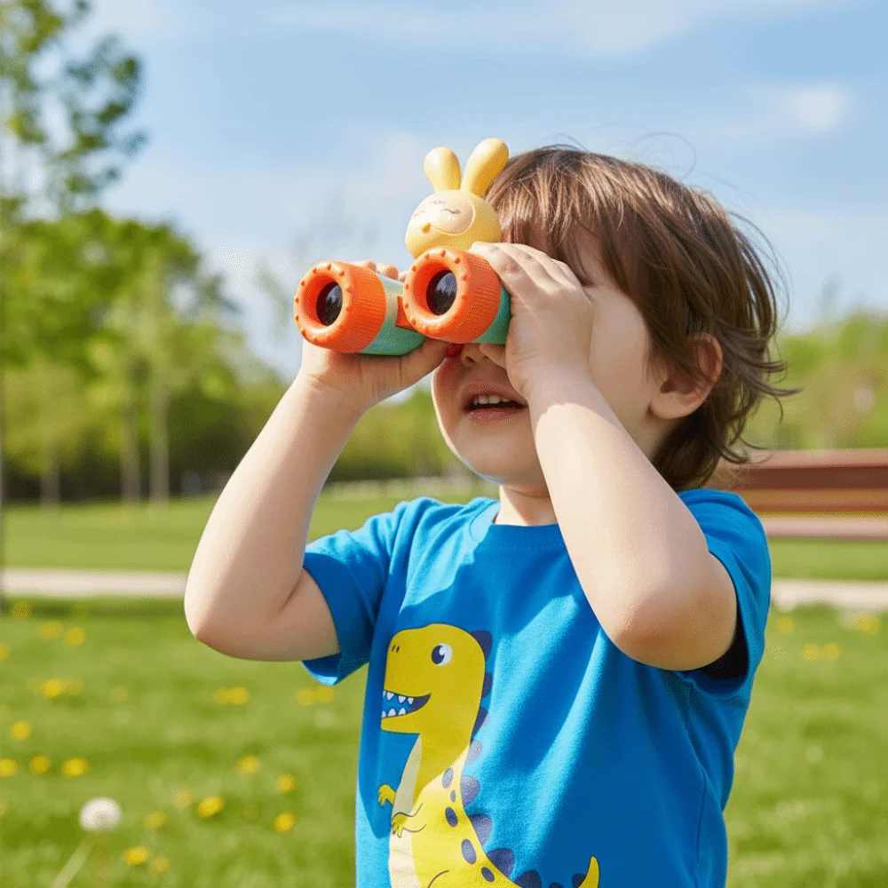 

Removable Children Binocular Telescopes with A Whistle Science Exploration Rabbit Telescopes Plastic Cartoon Children Telescope