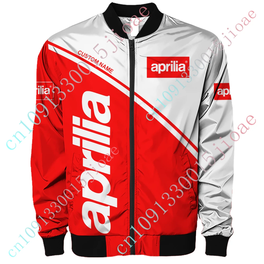 

Aprilia Bomber Jacket Jackets For Men's Clothing Harajuku Parkas Windbreaker Techwear Baseball Uniform Thick Coat Custom Logo