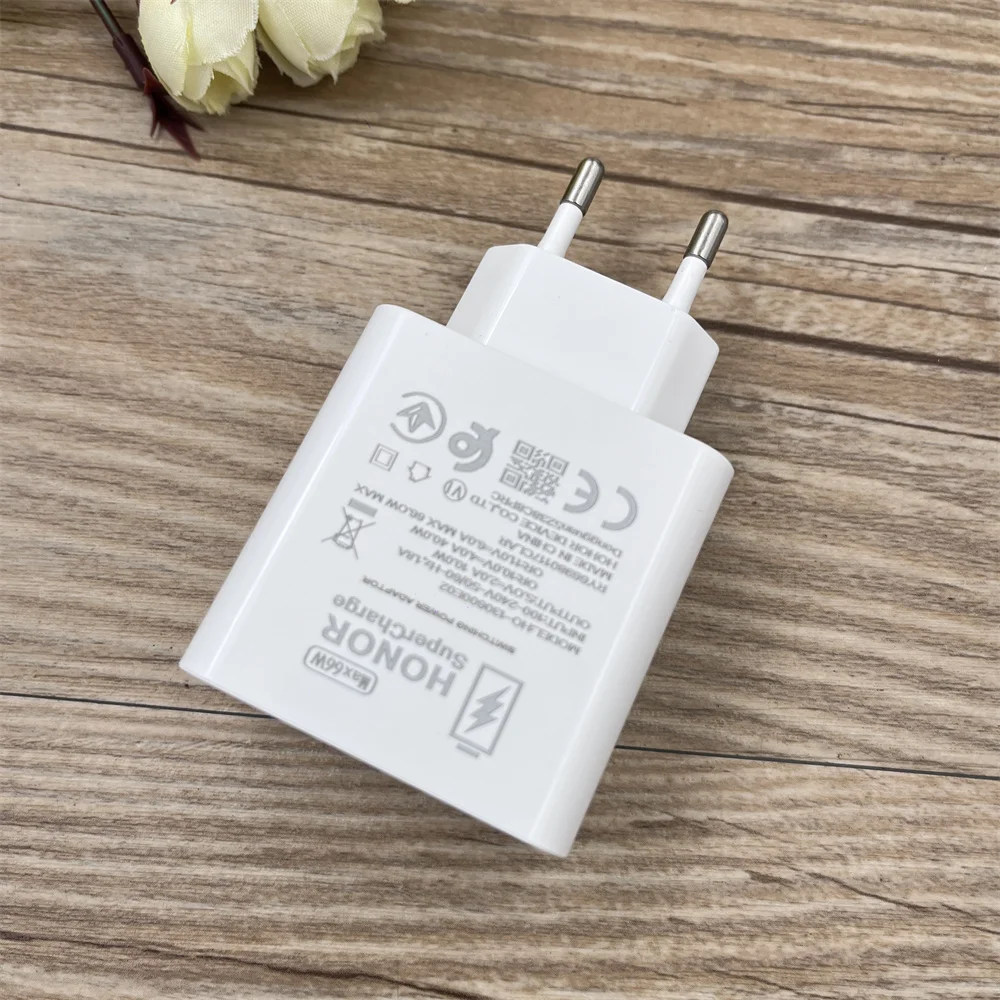 Original Honor 66W EU Supercharge Fast Charger Wall Power Adapter 1M 6A Type C Cable For Honor 60 70 80 90 100 Pro Magic 5 6 7 - náhled 2