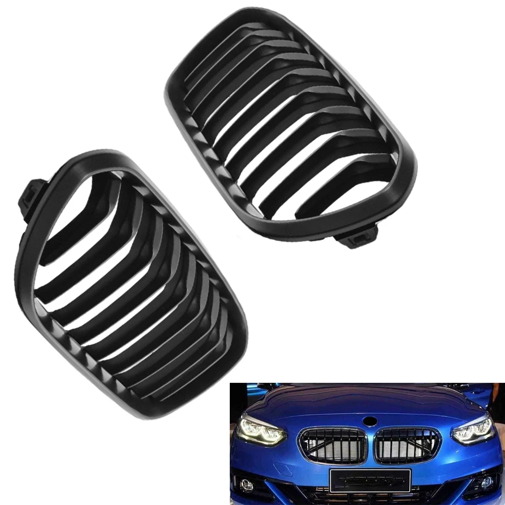 

Gloss Black Car Front Bumper Kidney Grille Racing Grills Hood Grill Replacement For BMW 1-Series F20 F21 LCI 2015 2016 2017