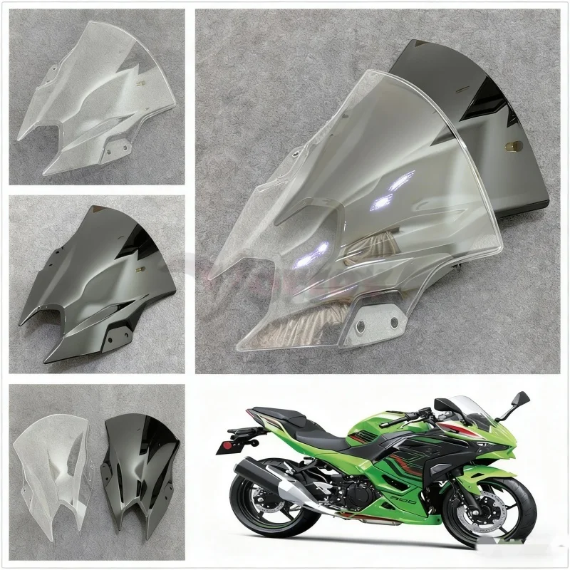 

For Kawasaki Ninja 500 2024 2025 NINJA500 Motorcycle Windscreen Wind Deflectors Double Bubble Windshield Screen Accessories