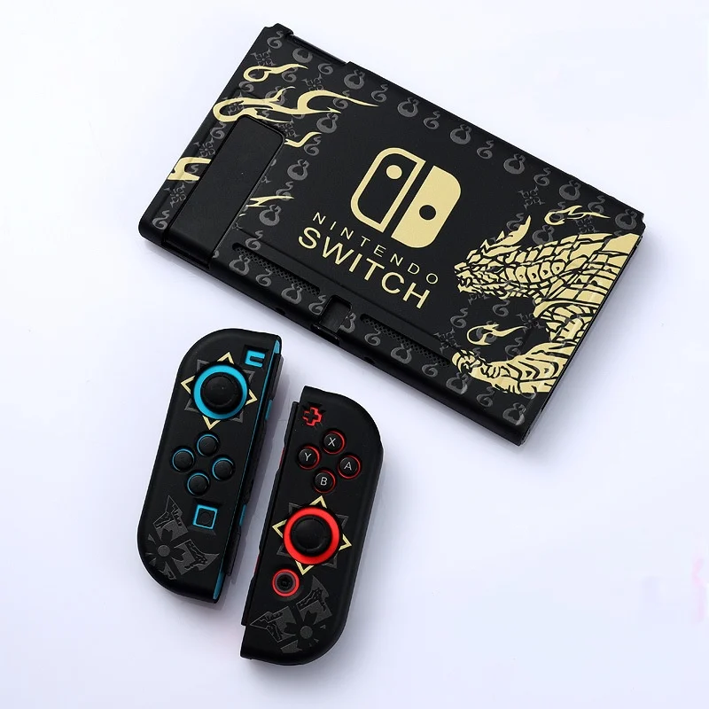 Pokemon Pikachu Nintendo Switch Case Cute Anime Cartoon Full Cover Split Shell Controller di gioco Hard TPU Protector NS accessori
