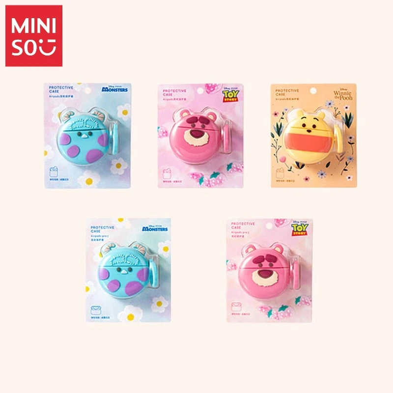 MINISO известный продукт клубничный медведь Airpodspro защитный чехол подходит для наушников Apple защитный силиконовый чехол