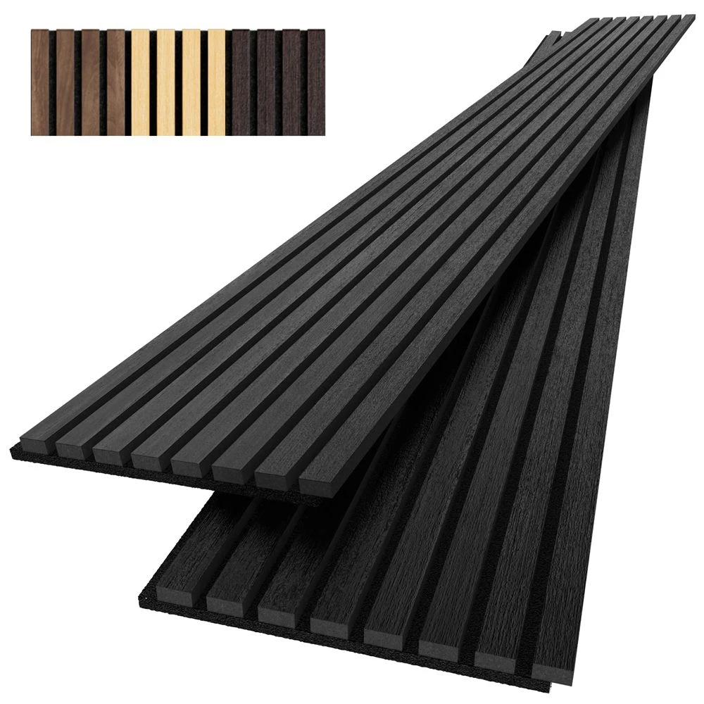 

High Quality Easy Install Modern Design Wood Slats Soundproof Acoustic Wall Panels With Deep Embossing Direct Factory Sale
