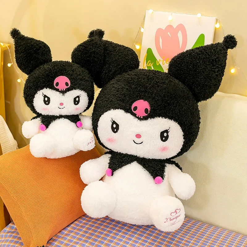 

70 см большой размер Sanrio Kuromi плюшевая игрушка кавайная мягкая кукла аниме мультфильм домашний декор плюшевая милая подушка игрушка детский подарок на день рождения и Рождество