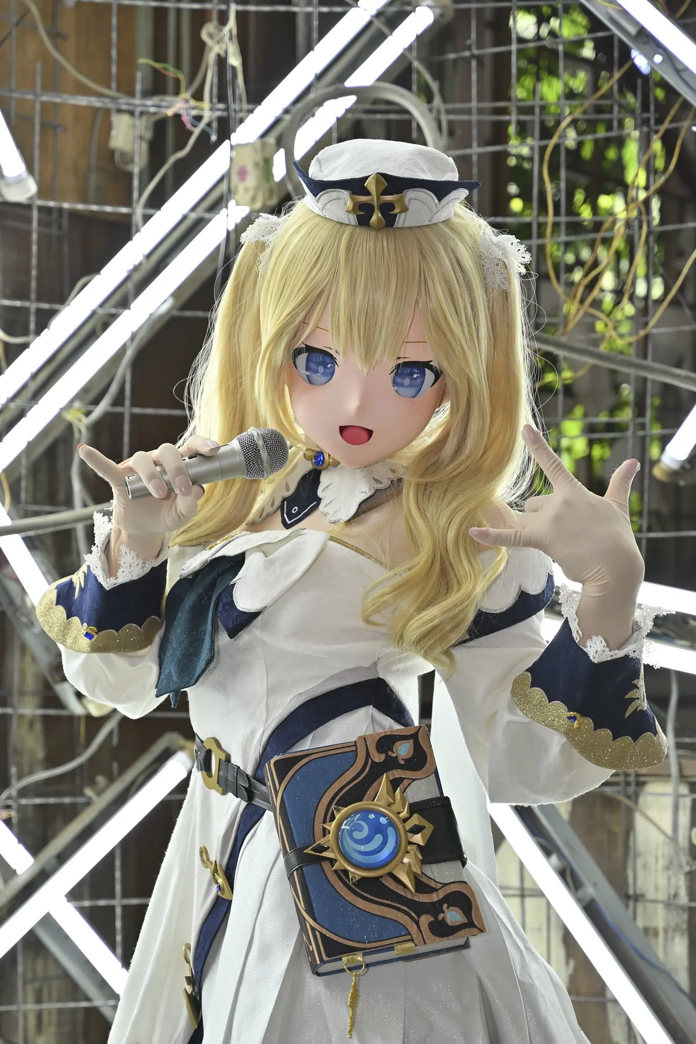 (STK01)Stock Half Head Resin Material Crossdress Male to Female Japanese Cartoon Anime Game Character Kigurumi Mask