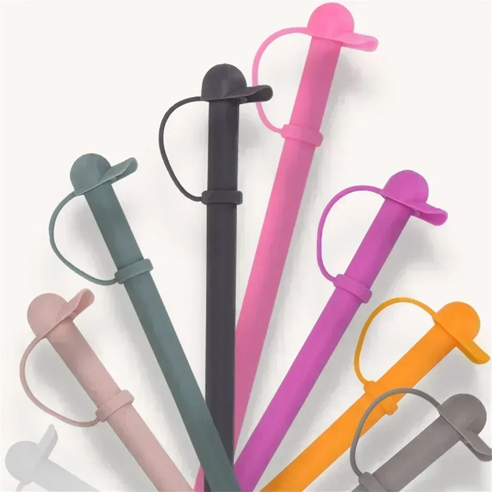 

8Pcs Replacement Silicone Straws 31CM 12.2in Long Straw Replacement Long Silicone Straw With Straw Cover For Tumbler Cup
