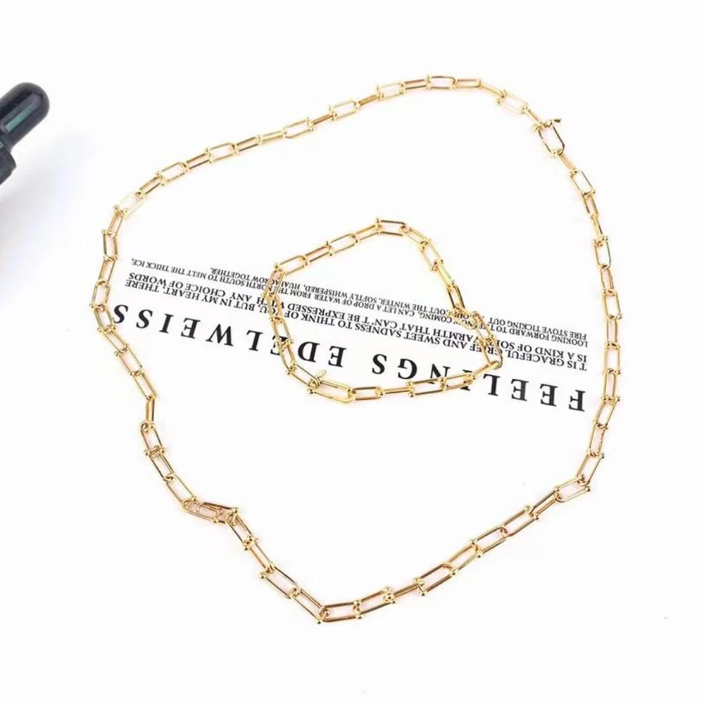 

Fine Jewelry Real Au750 18k Gold DIY Jewel Accessories Findings Bracelets Necklace Choker Horseshoe Chain For Man Women Hot Sale