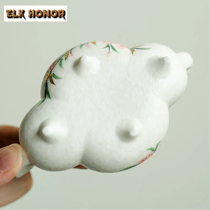 رسمت باليد زهر الخوخ حامل البخور نافورة الماء الديكور البخور المشتعلة مبخرة طقم شاي صيني الحلي