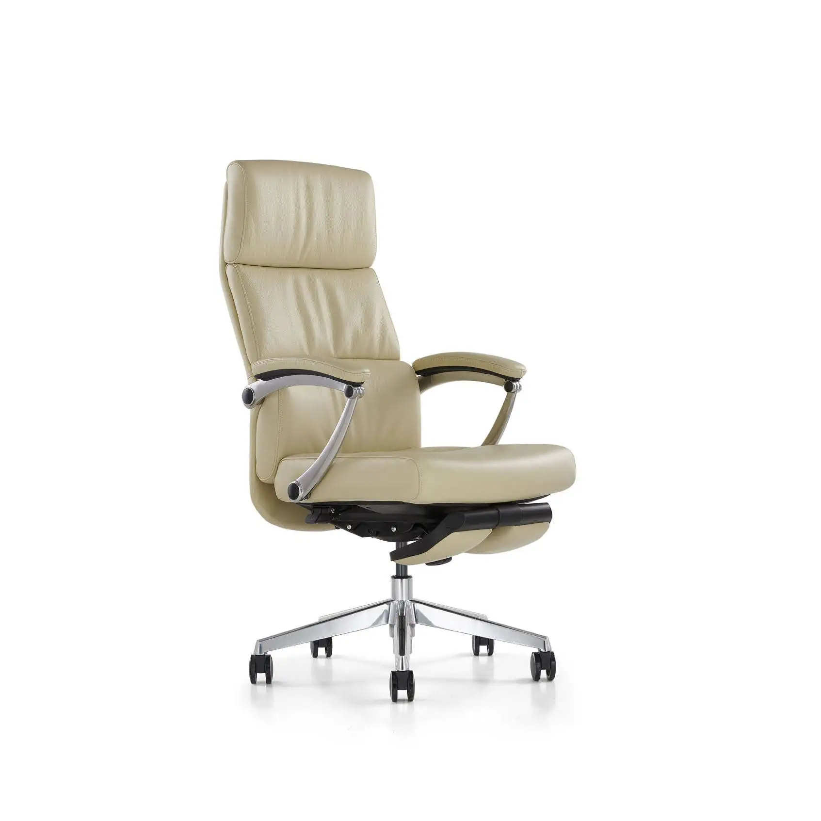 Ergonomic Luxury High Back Reclining Office Chair Modern Luxury Executive Lift Feature Genuine Leather For Conference Use CEO