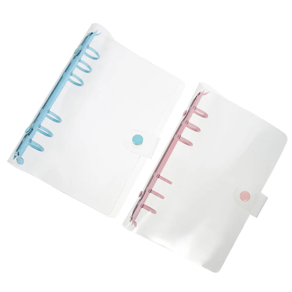 2 coperture per notebook raccoglitore A6, organizer regolabile in plastica trasparente riutilizzabile per archiviazione di cartelle di documenti per ufficio scolastico