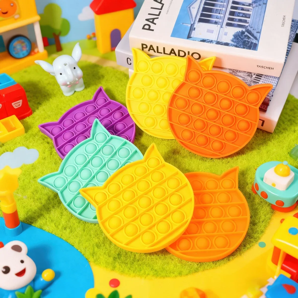 1pc Fidget Reliver Giocattoli antistress Push Bubble Antistress Per bambini adulti Giocattolo con fossetta per alleviare l'autismo Gioco per bambini Regalo (Colore casuale)